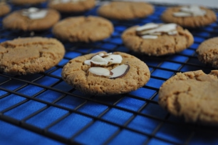 Almond Butter Cookies- a great dessert to go with Chinese firecrackers