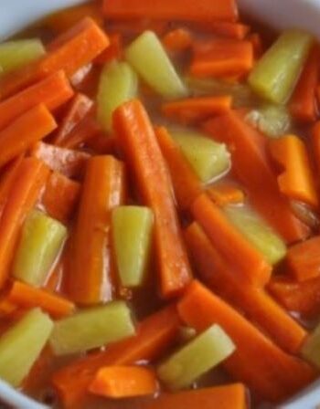 Carrot recipe prepared with pineapple tidbits for a healthy dinner side dish.